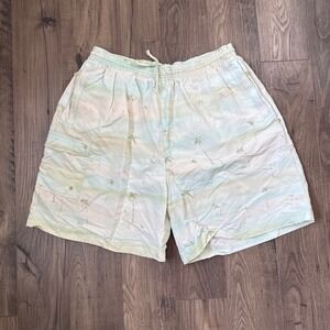 Tori Richard Honolulu Palm Tree Striped Swim Trunks Men's 2XL